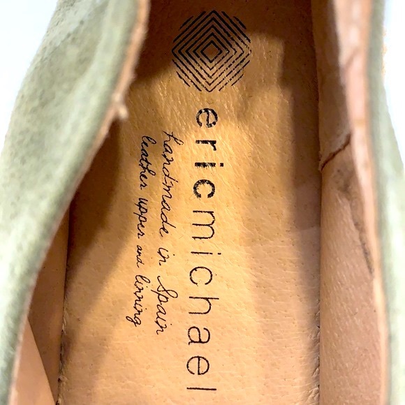 ERIC MICHAEL Serena Olive Green Suede Platform Espadrille Women’s Size: US10 - Picture 11 of 11